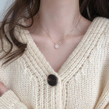 Snowflake Pendant Necklace Silver Zircon Women Girl Charm Chain Jewelry