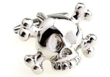 Silver Skeleton Copper Skull Cuff Links