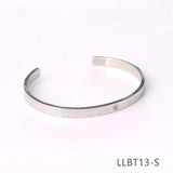 Silver Cuff Crystal Love Forever Bangle Bracelet Women Jewelry Gift Bracelet