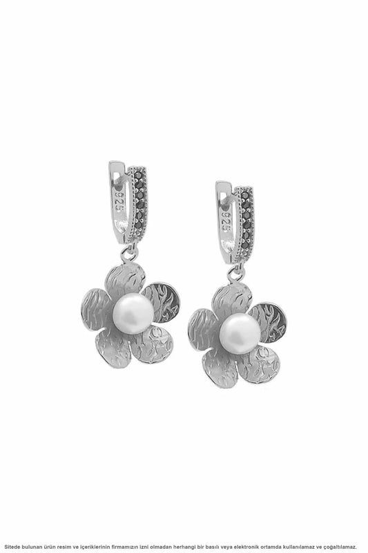 Silver Daisy Womens Earrings Jewelry