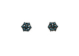 925 Silver Earring HEXAGONAL pink turquoise