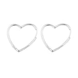 925 Sterling Silver Hearts of Love Hoop Earrings For Women