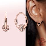 925 Sterling Silver Asymmetrical Heart Hoop Earrings for Women