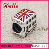 Silver Enamel Bead Charm 925 Sterling Silver for DIY Jewelry Making