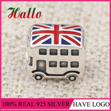 Silver Enamel Bead Charm 925 Sterling Silver for DIY Jewelry Making