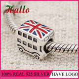Silver Enamel Bead Charm 925 Sterling Silver for DIY Jewelry Making