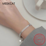 Silver Lace Pattern Bracelet 925 Sterling Silver Charm Bangle Bracelet