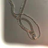 Delicate Silver Weave Necklace for Women 925 Jewelry Choker