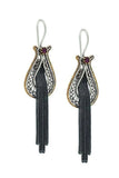 Silver Filigree Tassel Earrings for Women