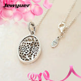 Sterling Silver Floral Daisy Lace Pendant Necklace for Women