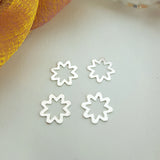 925 Sterling Silver Flower Charm Pendant Finding