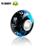 925 Silver Bracelet Bead with Zircon Diamond Glass Bead