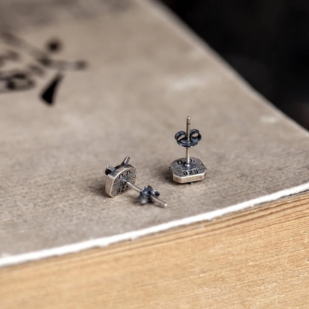 Silver Owl Stud Earrings Vintage Wedding Jewelry for Girls