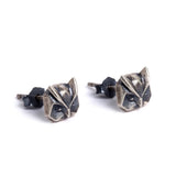 Silver Owl Stud Earrings Vintage Wedding Jewelry for Girls