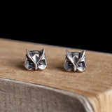 Silver Owl Stud Earrings Vintage Wedding Jewelry for Girls