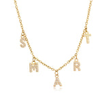 Silver Personalized Name Pendant Necklace Alpahbet Birthday Gift Valentiens Euro
