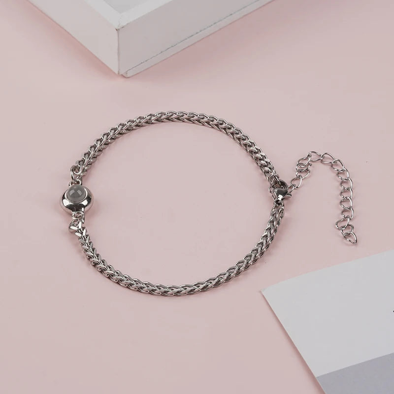 Silver/Gold Projection Bracelet Set for Men