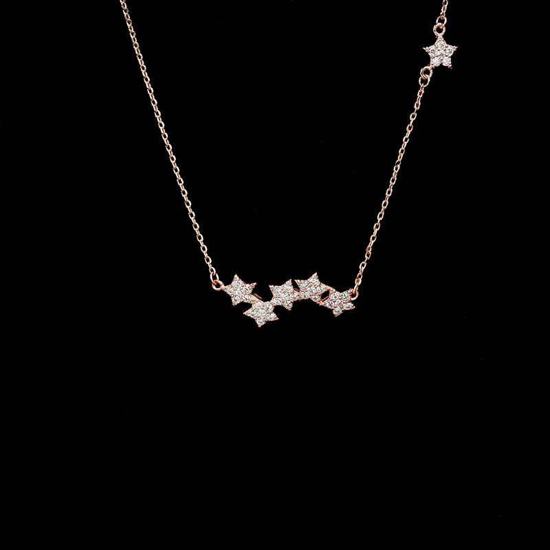 Silver Star Party Women's Pendant Necklace Female Choker Necklaces Jewelry