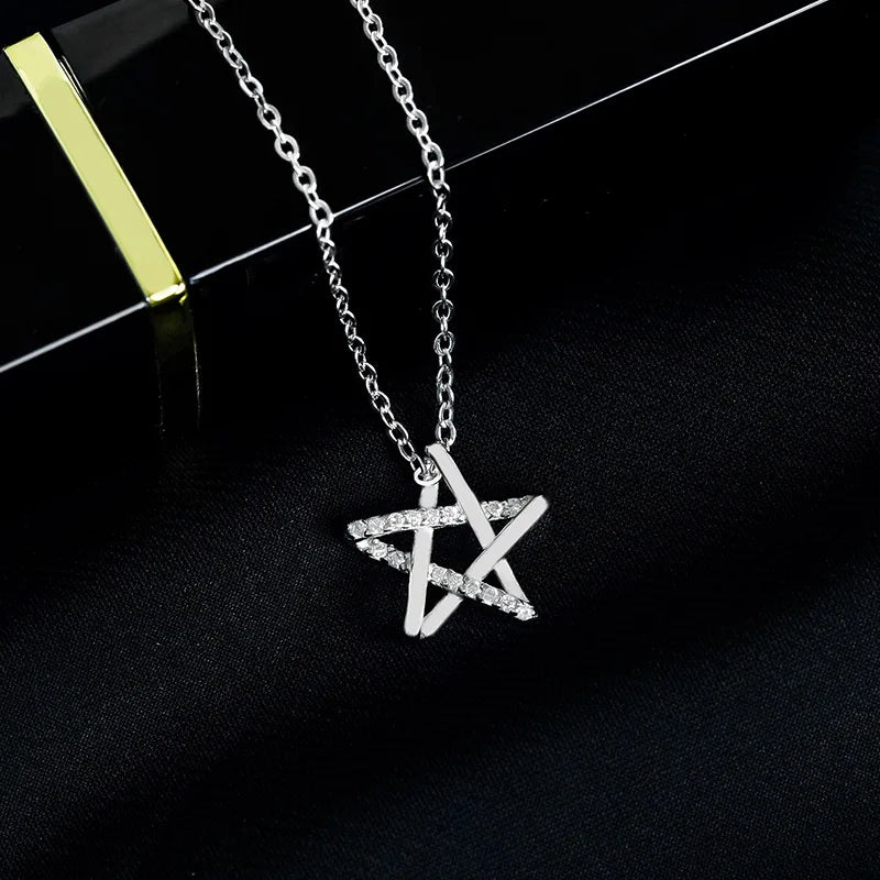 Silver Star Party Women's Pendant Necklace Female Choker