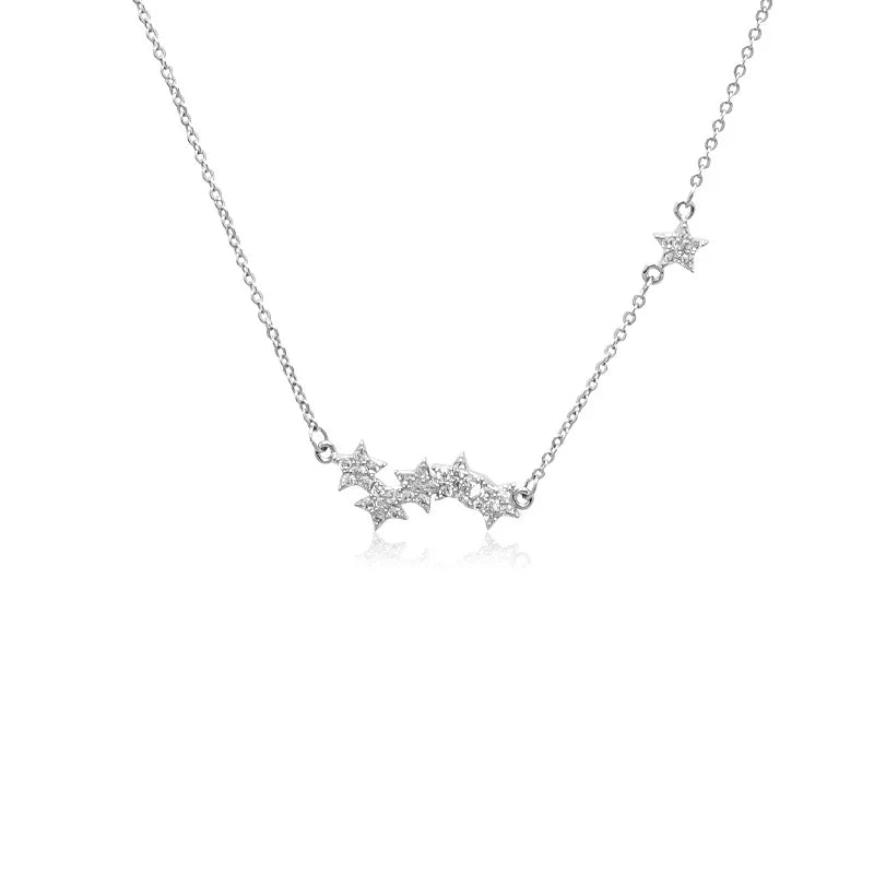 Silver Star Party Women's Pendant Necklace Female Choker Necklaces Jewelry
