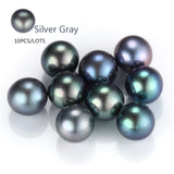 10pc Silver Gray AA Loose Pearls, Freshwater Oyster Pearls