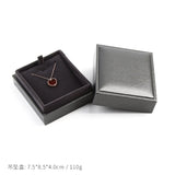 Silver Gray Necklace Bracelet Pendant Storage Case Jewelry Box