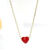 Silver Heart Chain Choker Necklace for Women Goth Necklace
