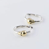 Small 925 Silver Skull Hoop Earrings Women Jewelry Accessory