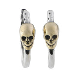 Small 925 Silver Skull Hoop Earrings Women Jewelry Accessory