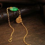 Hetian Jade Geometric Bracelet - Chinese Retro Palace Style