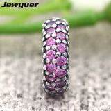 925 Sterling Silver Purple Charms for Bracelet DIY SP023