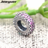 925 Sterling Silver Purple Charms for Bracelet DIY SP023
