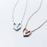 925 Silver Heart Necklace for Women