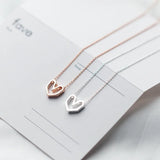 925 Silver Heart Necklace for Women