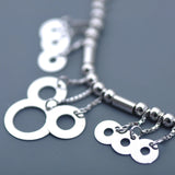 925 Silver Tassel Disc Chain Anklet