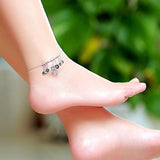 925 Silver Tassel Disc Chain Anklet