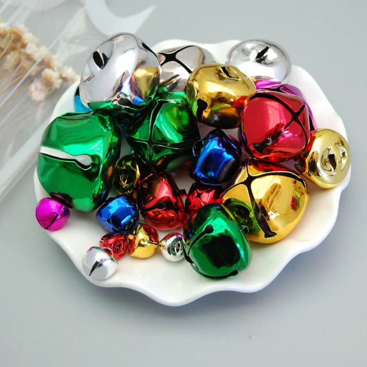 Silver Jingle Bells Aluminum Ornaments DIY Holiday Party