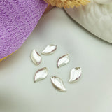 925 Sterling Silver Leaf Charm Pendant with One Hole