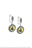Silver Marcasite Ottoman Tu?ral? Womens Earrings Plated