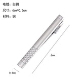 Silver Copper Alloy Men's Tie Clip Business Accessory