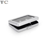 Silver Metal Diamond Box Jewelry Storage Display Box