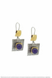 Silver Amethyst Gemstone Earrings