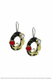 Silver Coral Pearl CZ Earrings