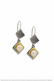 Silver Natural Pearl CZ Earrings
