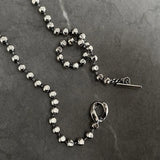 925 Silver Crown Pendant Bead Chain Necklace for Women