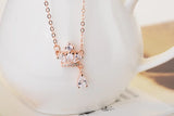 Crown Zircon 925 Sterling Silver Necklace for Women
