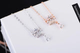 Crown Zircon 925 Sterling Silver Necklace for Women