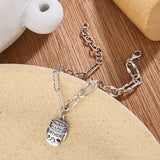 Silver Paper Clip Bracelet 925 Sterling Silver Chain Retro Ins Letter Bracelet