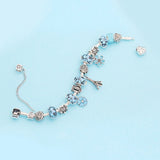 Eiffel Tower Lucky Bracelet Set 925 Sweet Romantic Style Gift