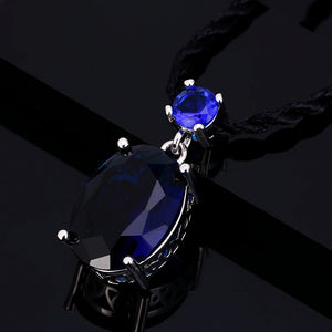 Silver Pendant Round Buckle Necklace AAAAA Multi-Color Zircon Pendant